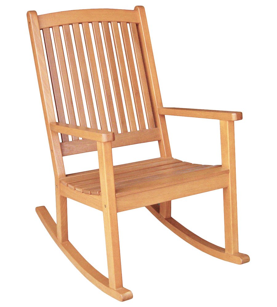 Outdoor Wood Porch Rocker -Brown
