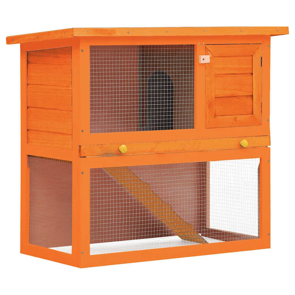 Outdoor Rabbit Hutch Small Animal House Pet Cage 1 Door Wood
