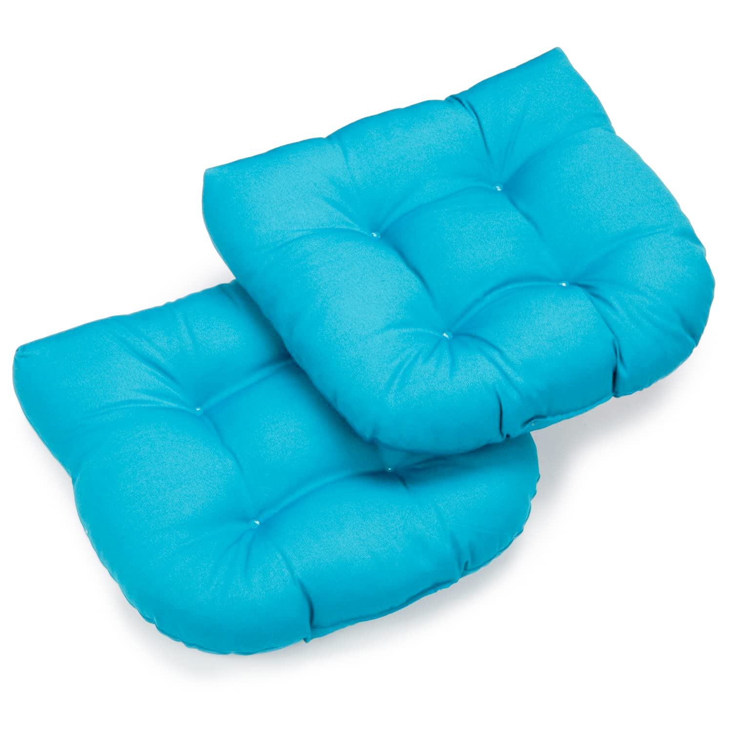 19-inch U-Shaped Twill Tufted Dining Chair Cushions (Set of 2)