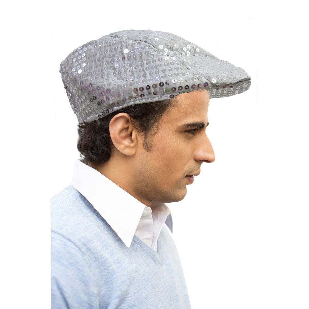 Silver Flat Cap