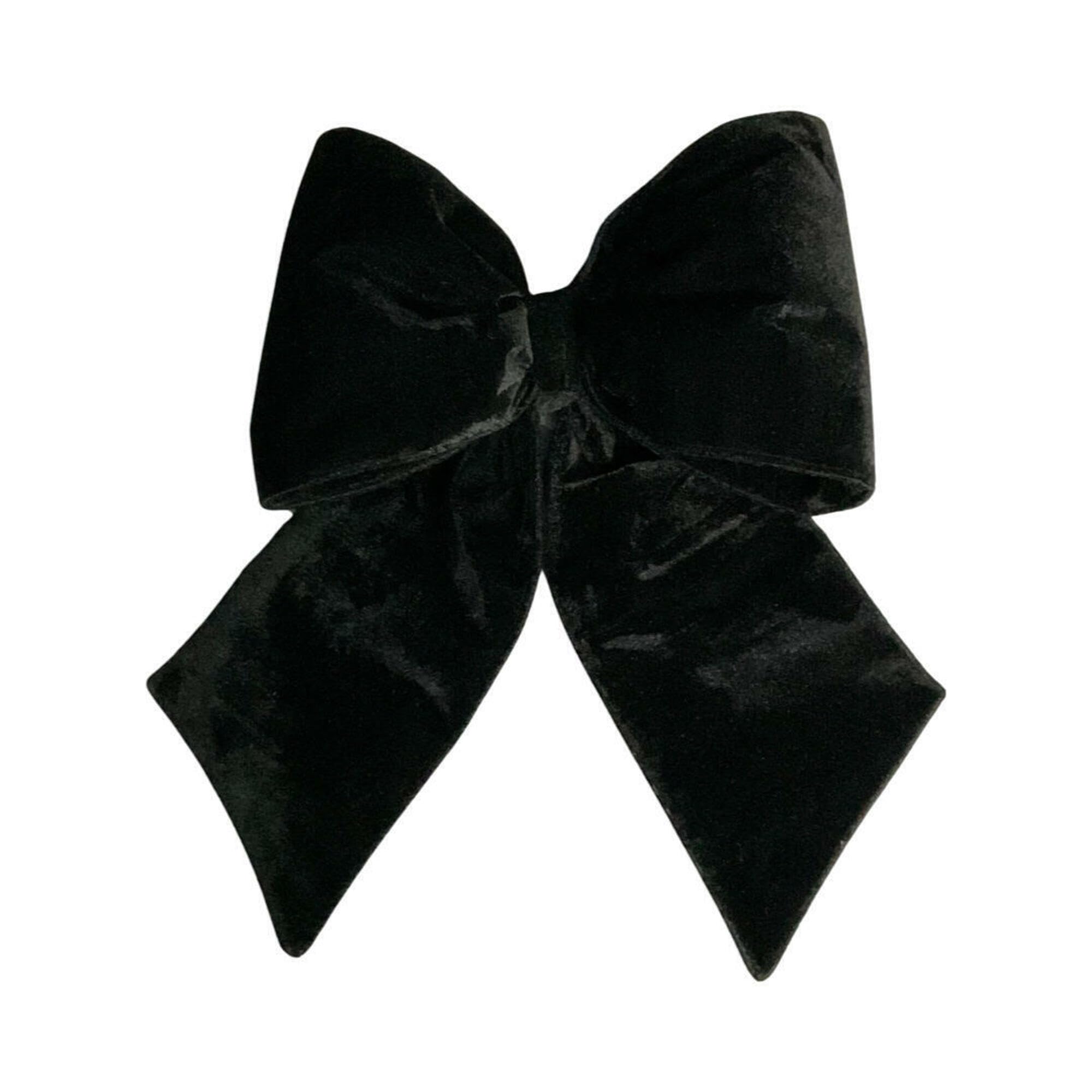 Casafoyer 18” x 23” Plush Black Velvet Bow - (Pack Of 2)