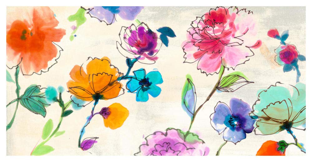 Waterflowers-Paper Art-50x26”