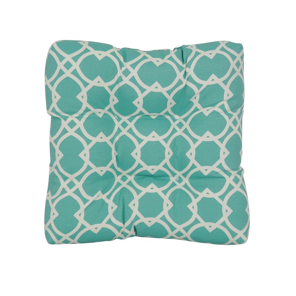 19-inch Squared Polyester Outdoor Tufted Dining Chair Cushions (Set of 2) 94005-2CH-OD-144