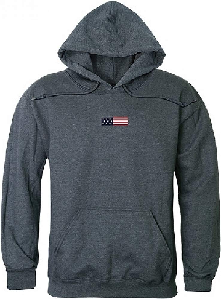 Graphic Pullover, US Flag 1, H.Char, 2X