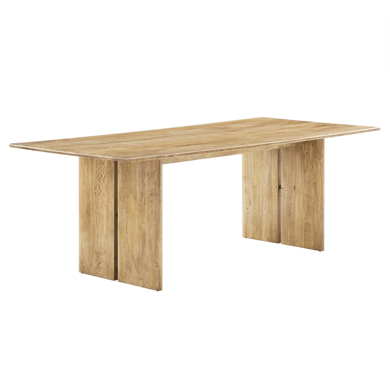 Modway Amistad 86' Solid Wood Modern Farmhouse Rectangular Dining Table In Oak