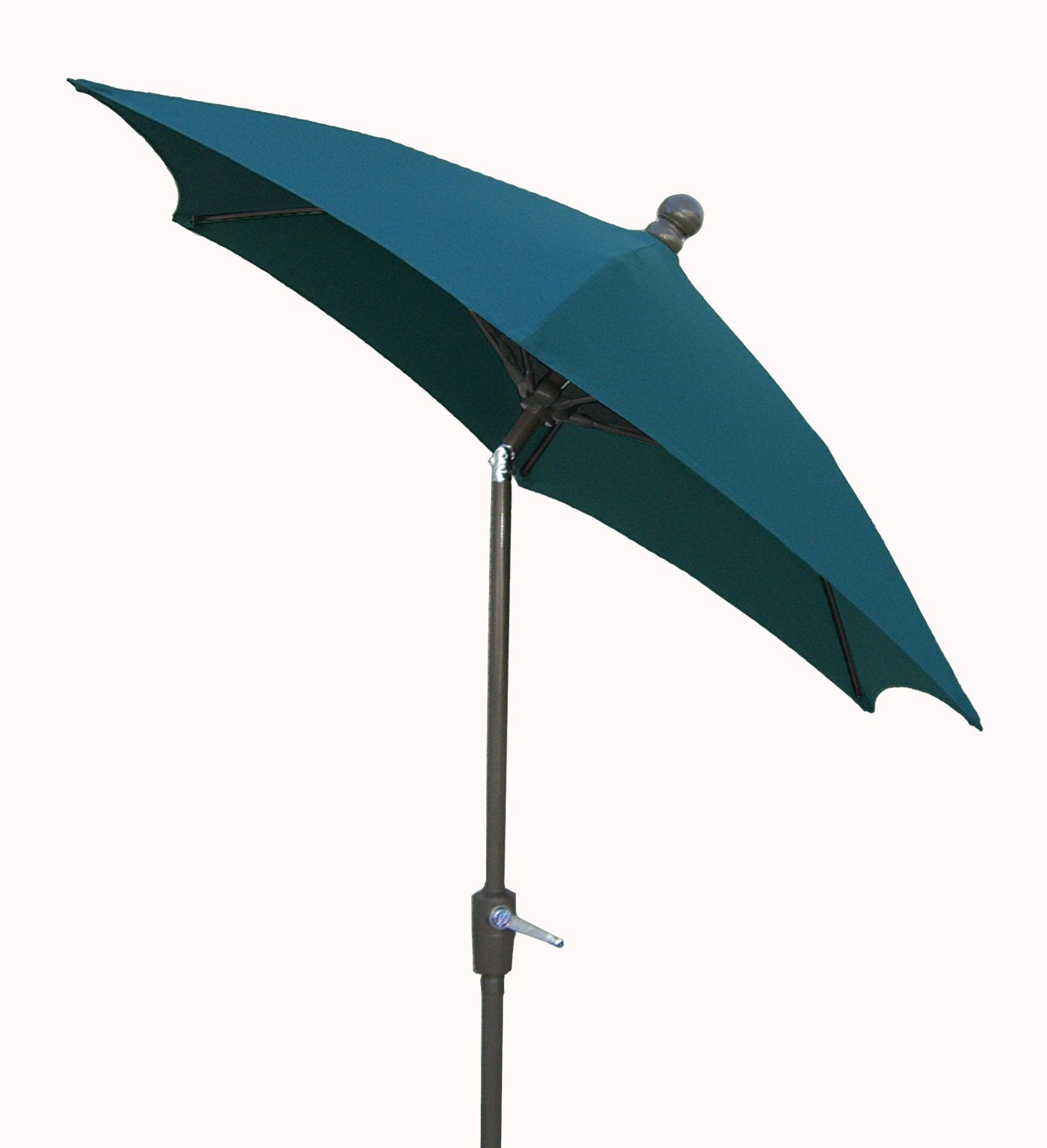 9 Oct Home Patio Tilt Umbrella 8 Rib Crank Champagne Bronze with Forest Green spun Acrylic Canopy