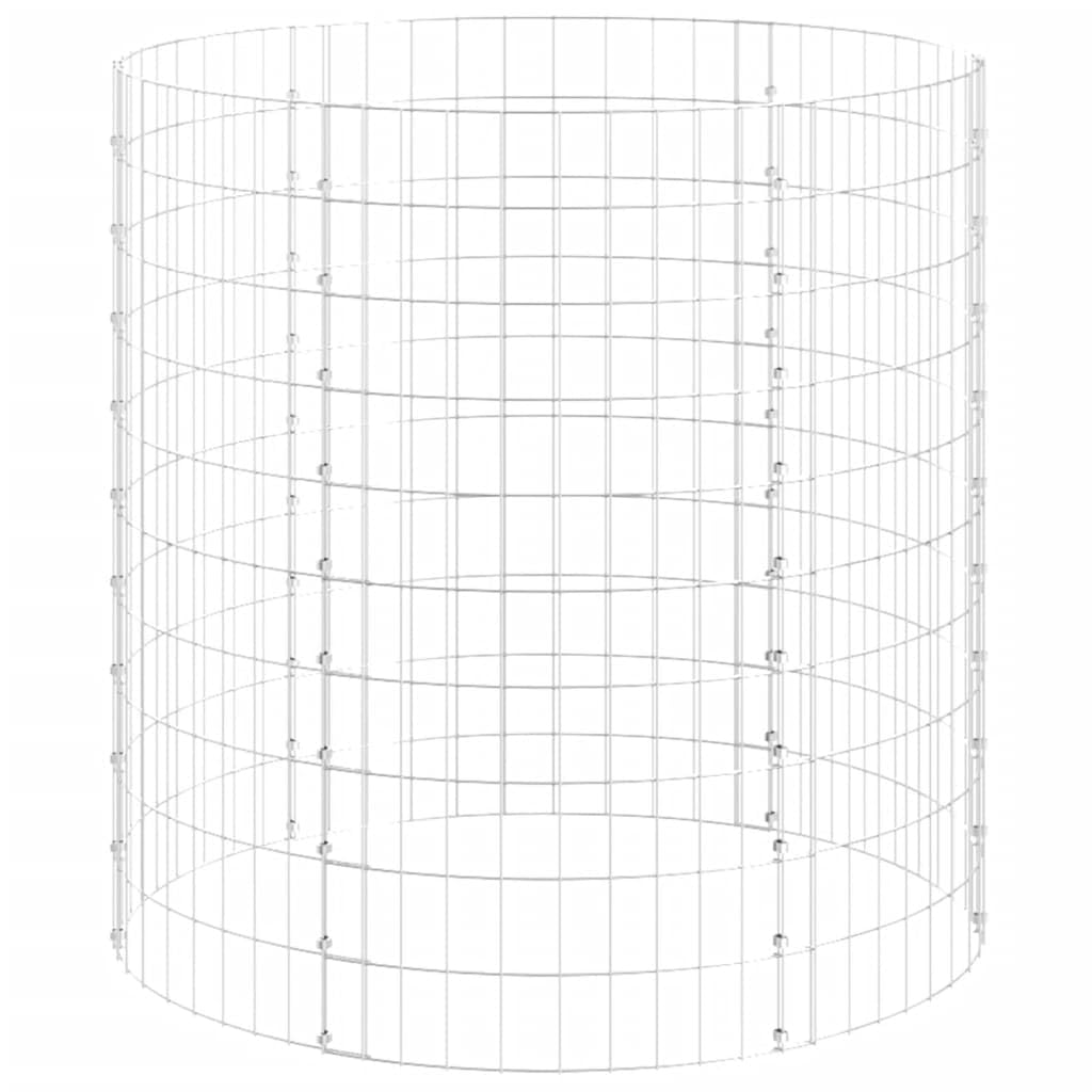 vidaXL Garden Composter 39.4x39.4” Galvanized Steel