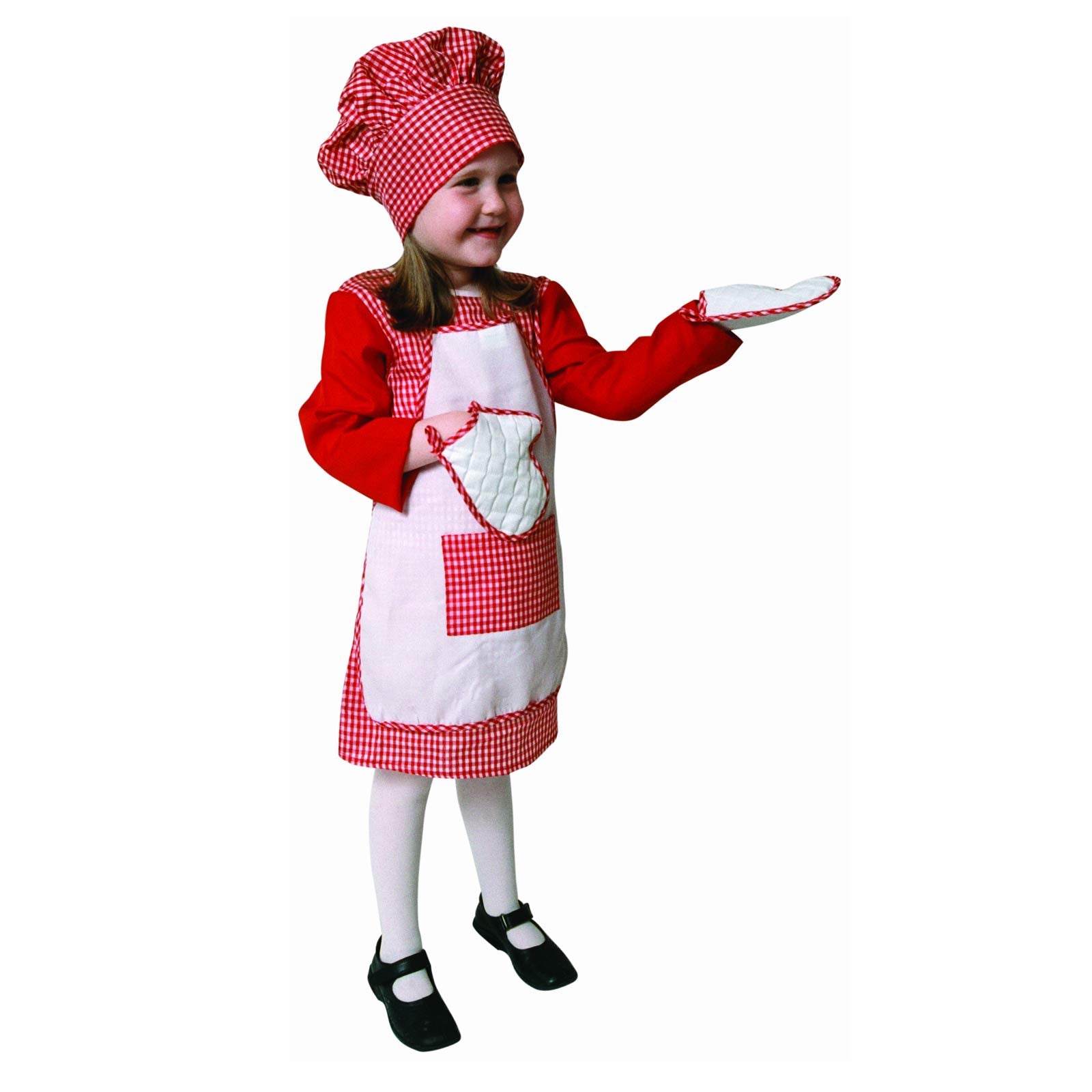 Red Gingham Girl Chef - Medium 8-10