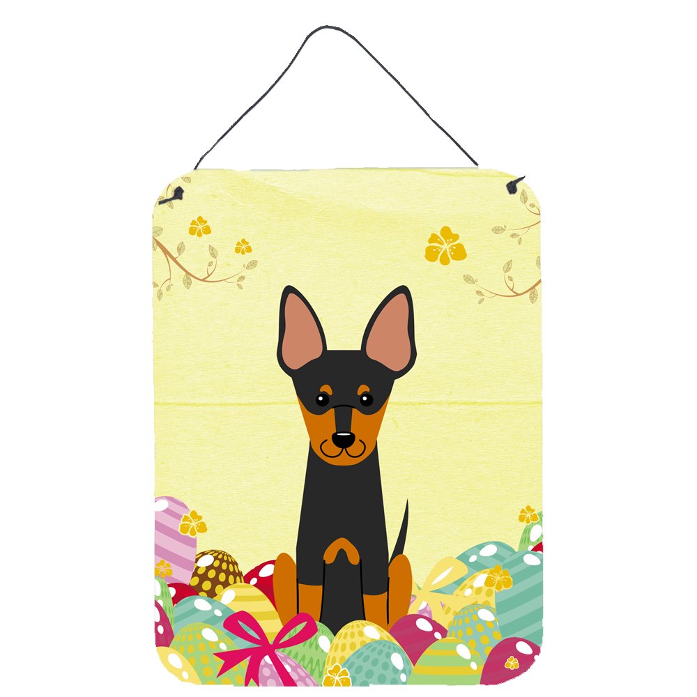 Easter Eggs Design with Dog Wall or Door Hanging Prints