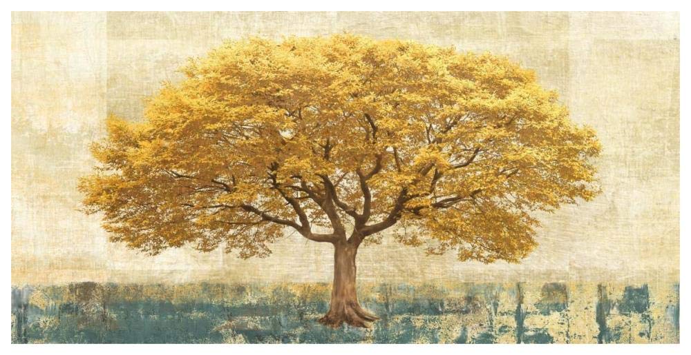 Gilded Oak-Paper Art-62x32”