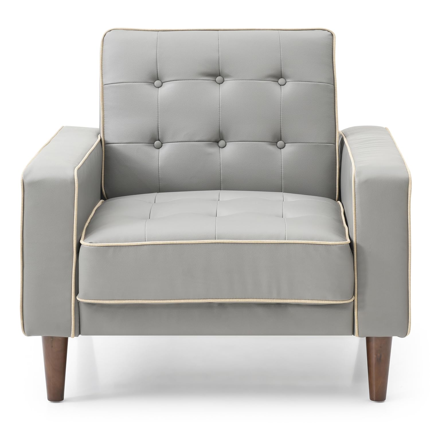 Andrews Gray Tufted Accent Chair
