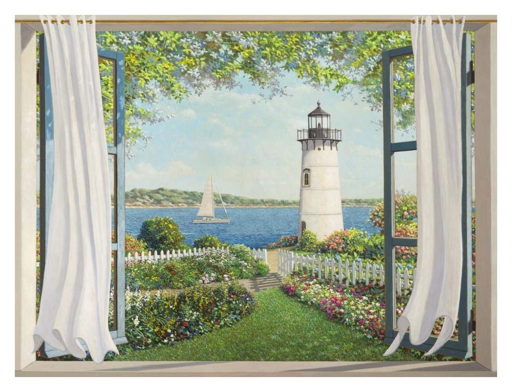Finestra sul faro-Paper Art-18x14”