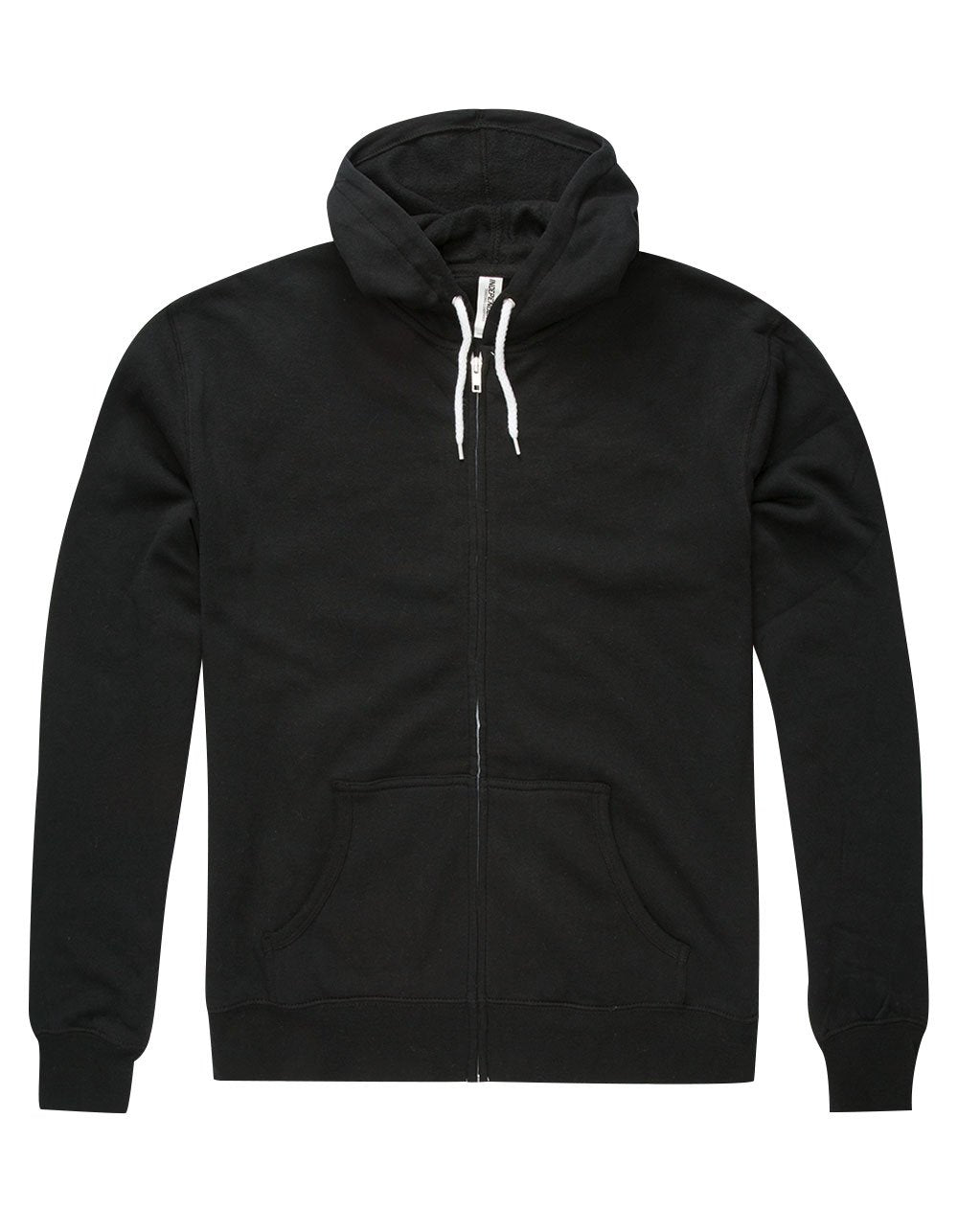 Independent Trading Co. Unisex Lightweight Full-Zip Hooded Sweatshirt - Black, M