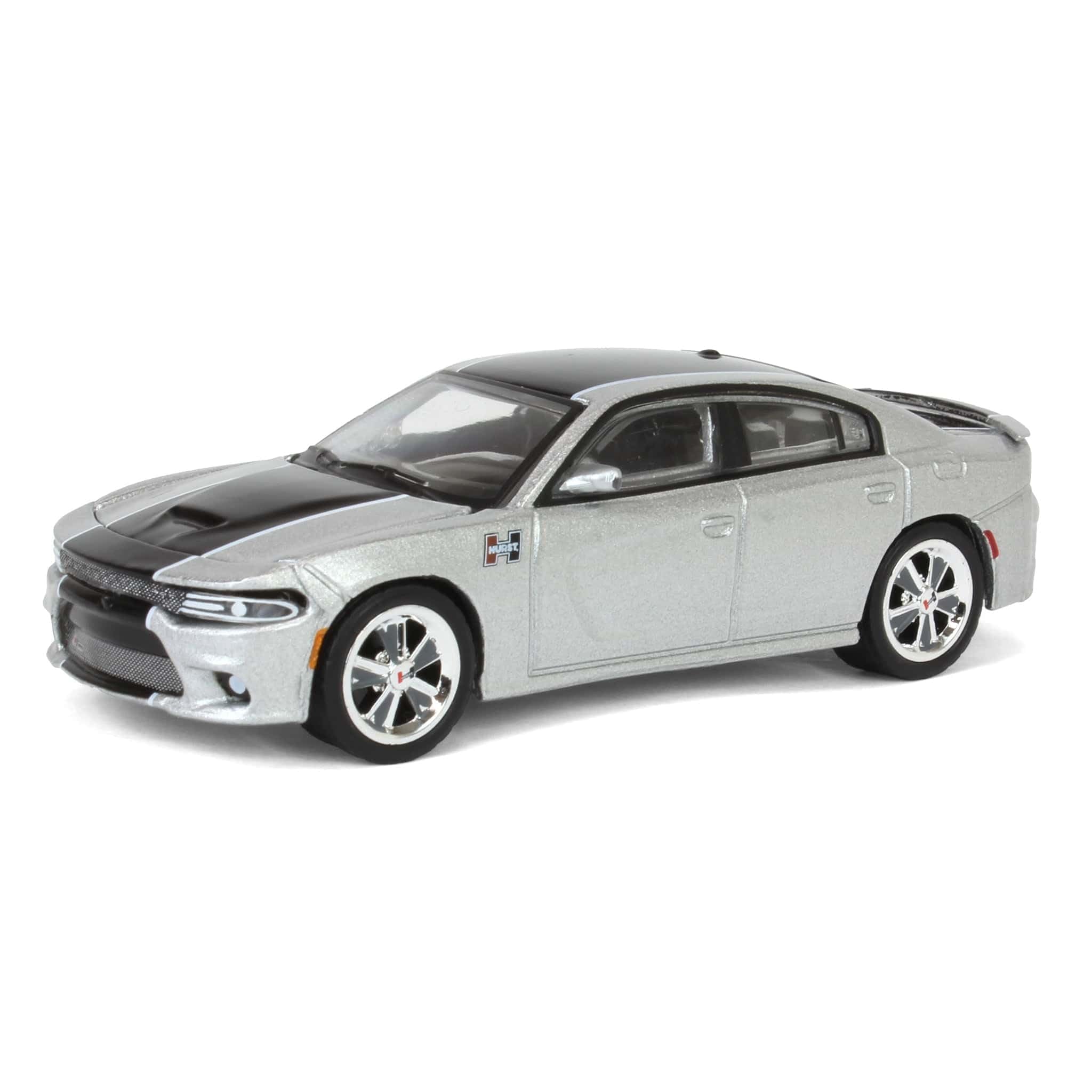 2018 Dodge Charger SRT 392 Silver Metallic with Black Stripe Mr. Norm Heritage GSS Charger ?Hobby Exclusive? Series 1/64 Diecast Model Car by Greenlight