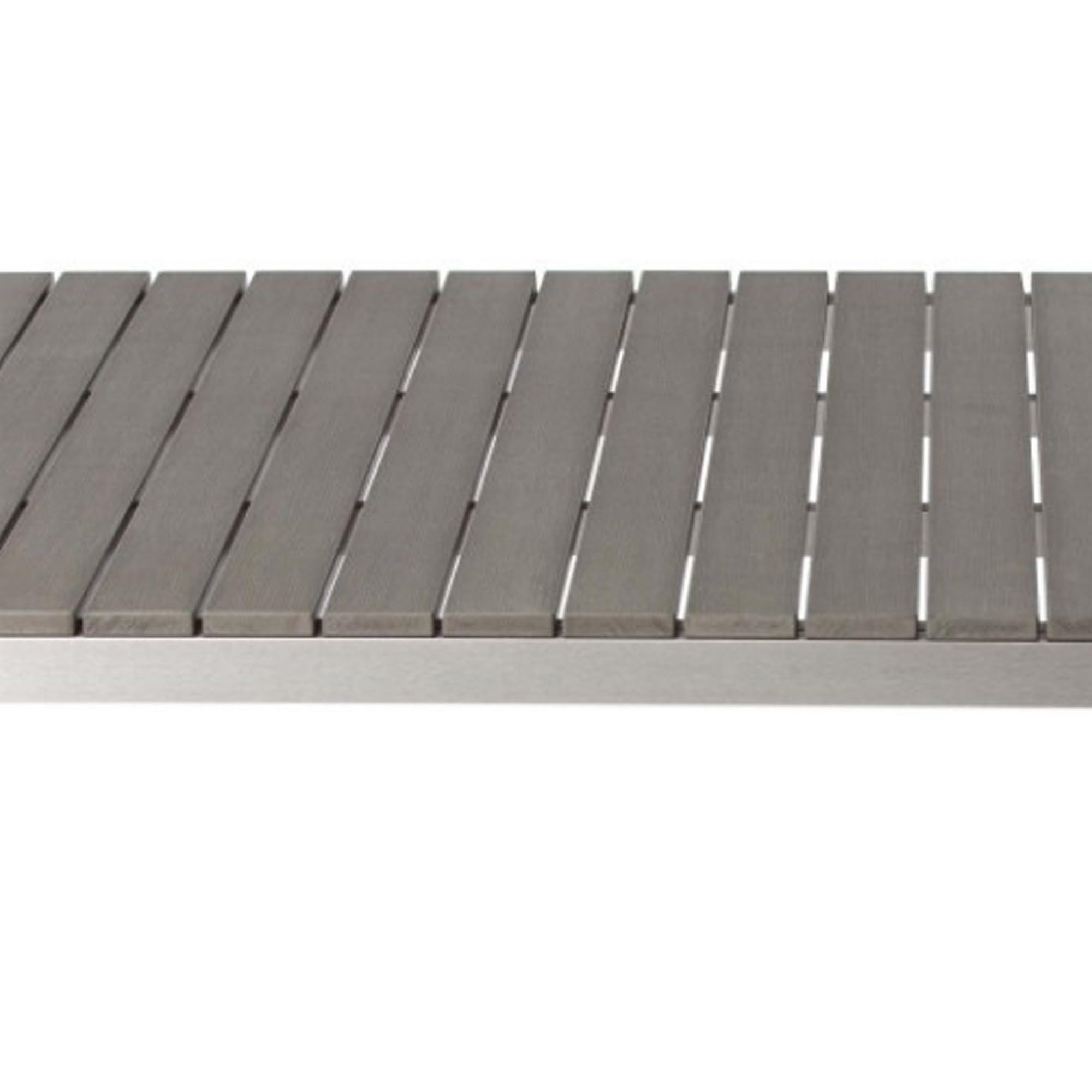 Sleek And Modish Trendy Anodized Aluminum Dining table, Gray