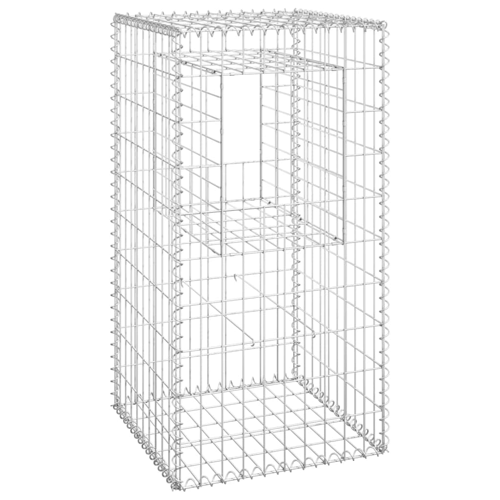 vidaXL Gabion Basket Post 19.7x19.7"x39.4" Iron"