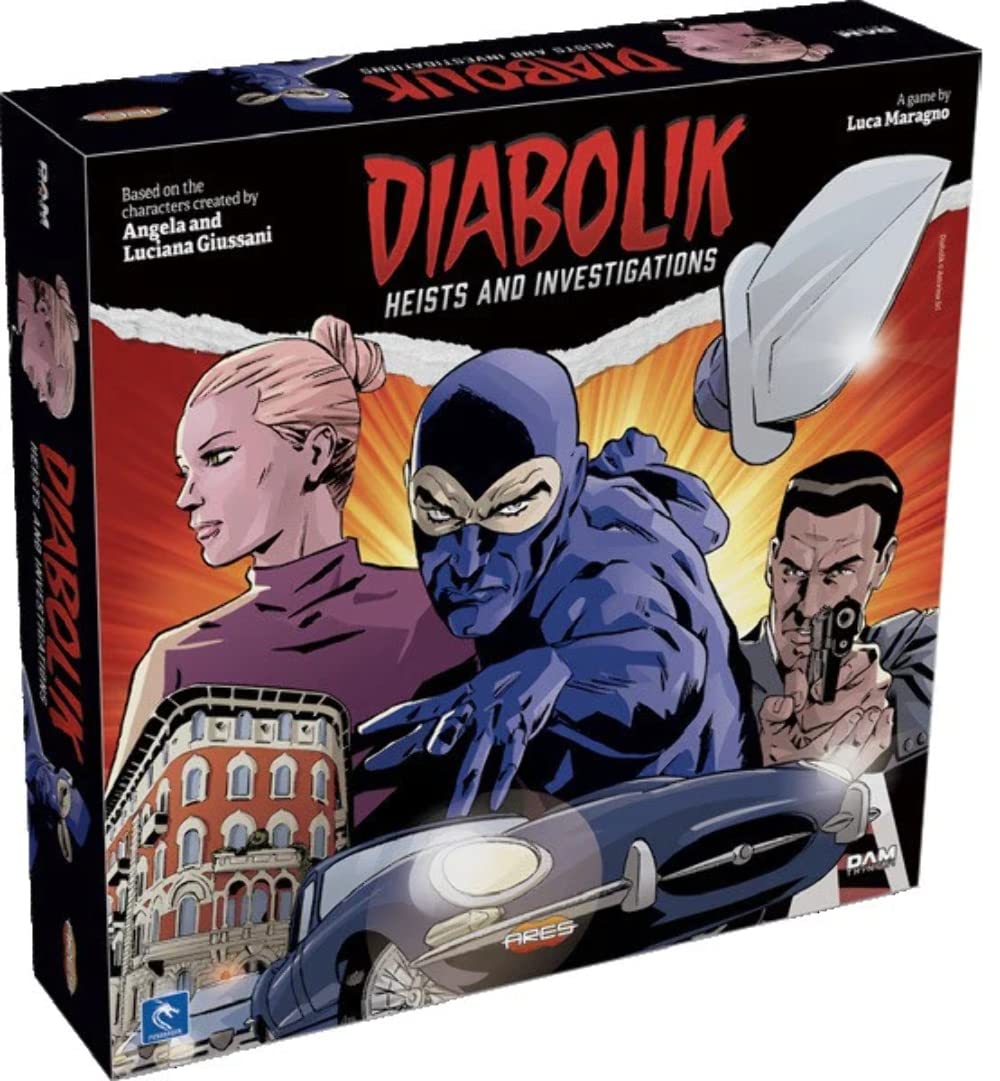 Diabolik: Heists and Investigations - A Board Game by Ares Games 2-4 Players - Board Games for Family 30-60 Minutes of Gameplay - Games for Family Game Night - for Teens and Adults Ages 14+ - English