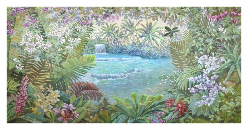 Cascata tropicale-Paper Art-38x20”
