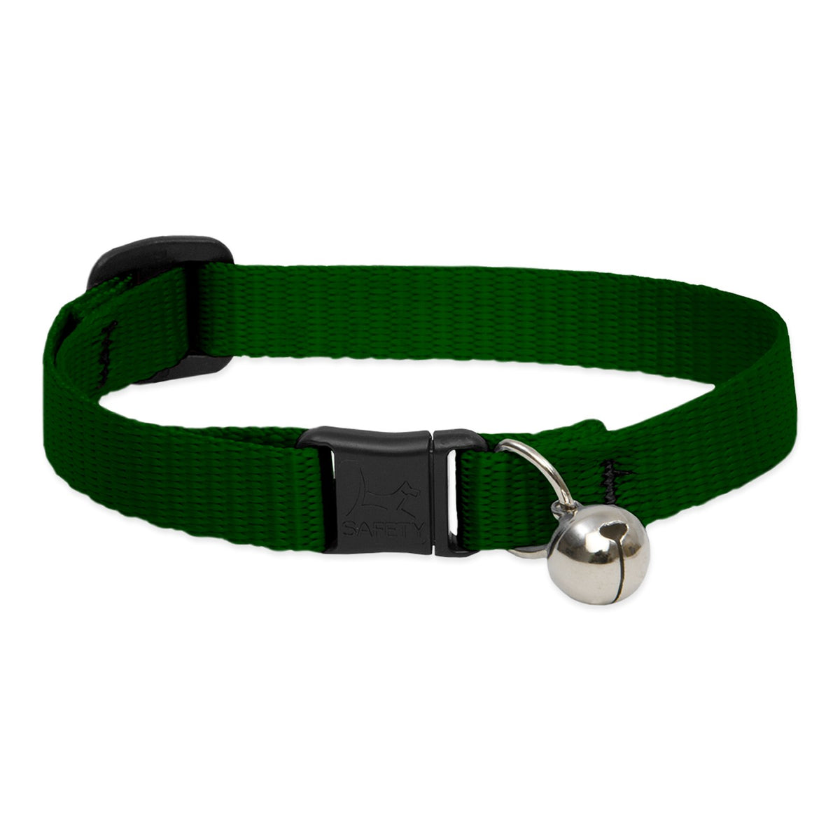 Lupinepet Basics 12 Green Cat Safety Collar With Bell , 8-12