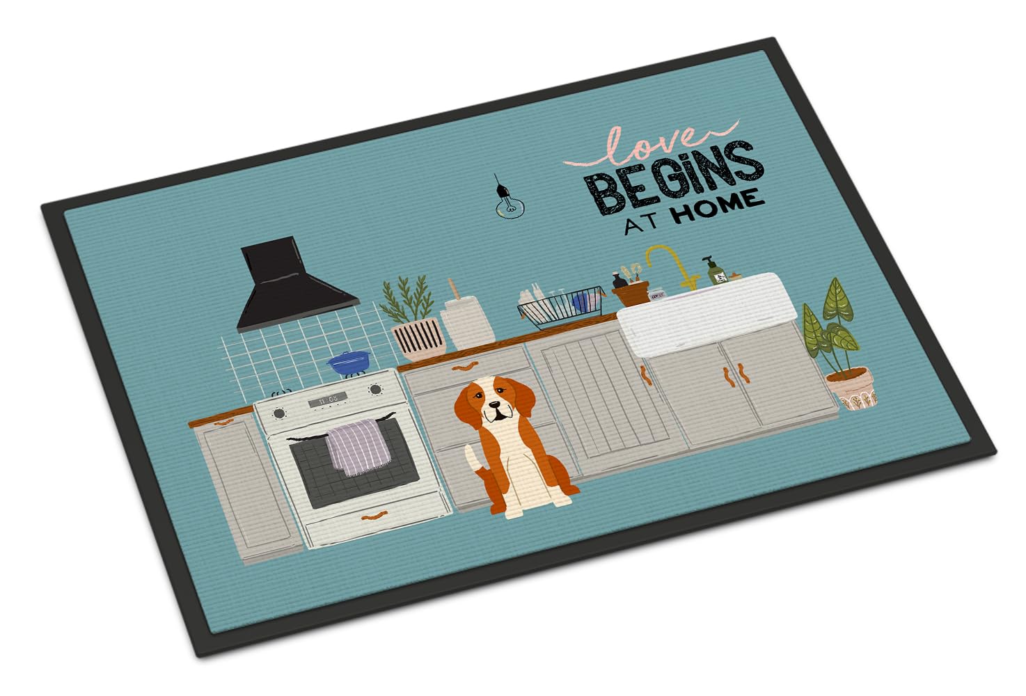English Foxhound Kitchen Scene Indoor or Outdoor Mat 24x36 CK7814JMAT