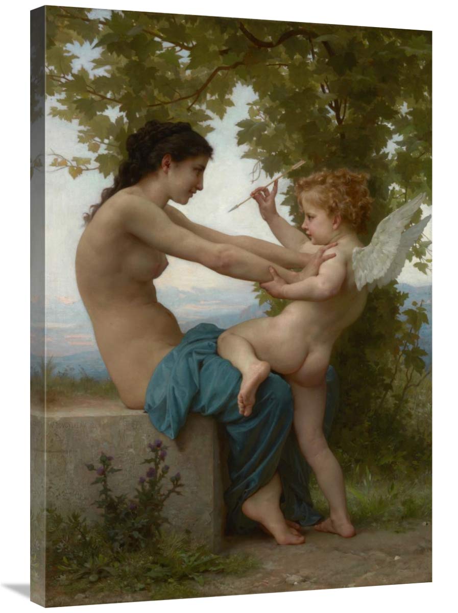 A Young Girl Defending Herself against Eros-Canvas Art-24x36”