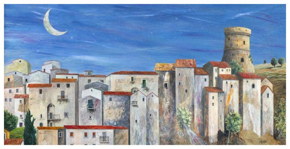Villaggio silenzioso-Paper Art-74x38”