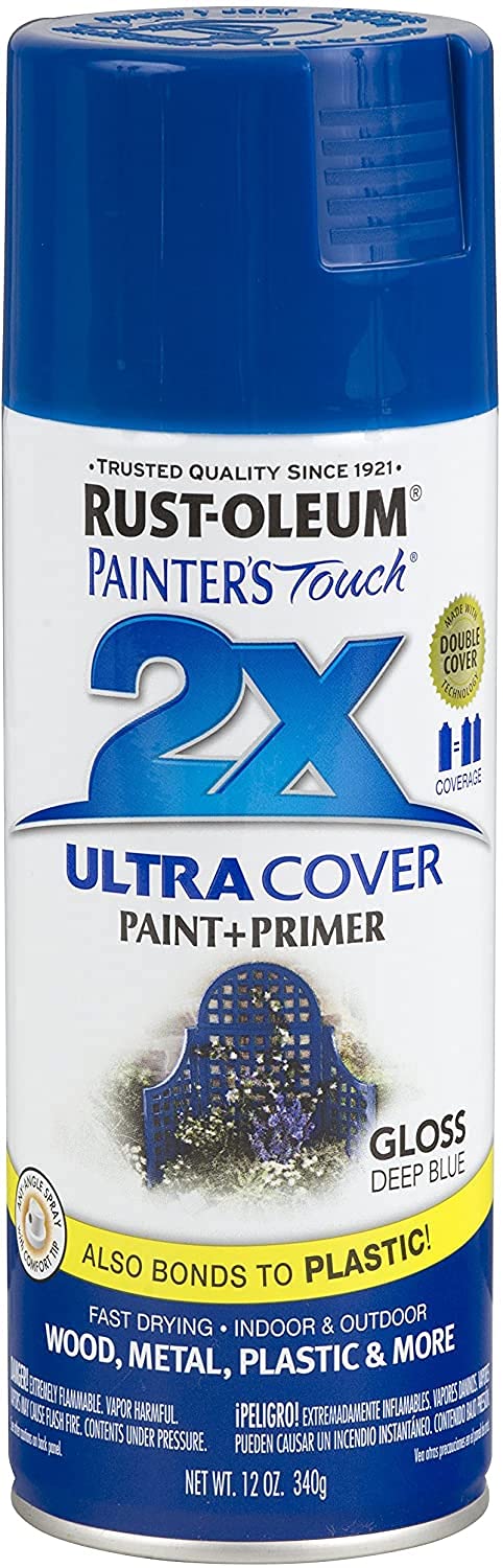 Rust-Oleum 249114 Painter'S Touch 2X Ultra Cover, 12 Oz, Gloss Deep Blue