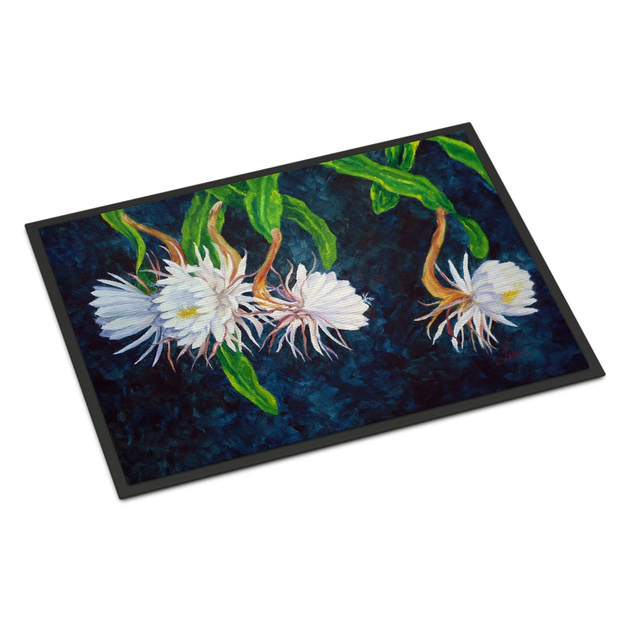 Night Blooming Cereus by Ferris Hotard Indoor or Outdoor Mat 18x27