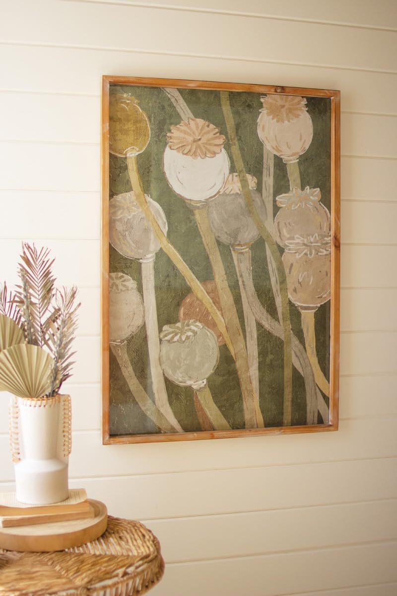Kalalou Chh1439 Poppy Print Under Glass