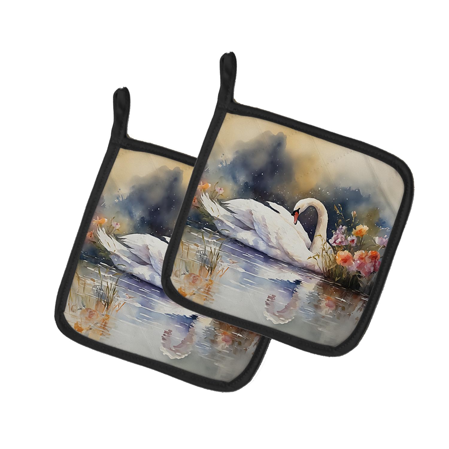 Swan Pair of Pot Holders