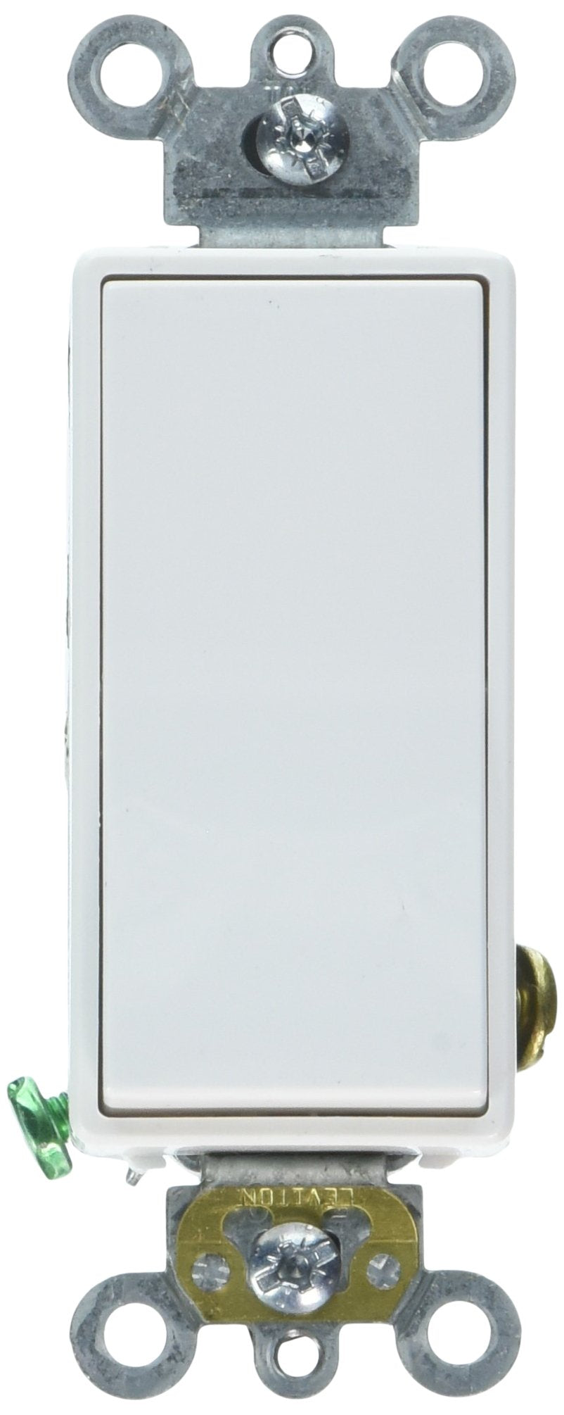 Leviton 5621-2Ws 20 Amp, 120/277 Volt, Decora Plus Rocker Single-Pole Ac Quiet Switch, Commercial Spec Grade, White