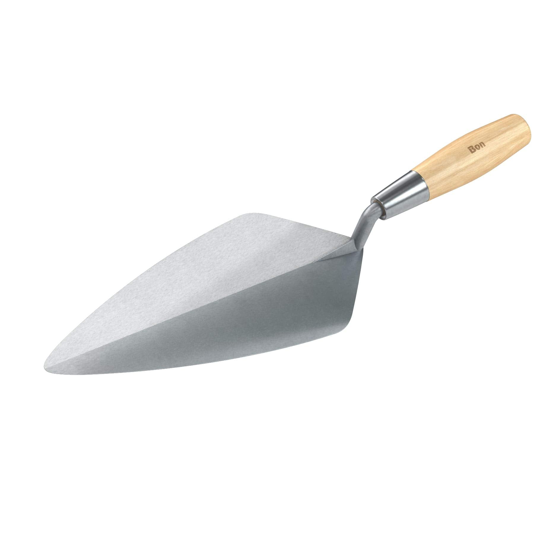 Bon 72-272 Brick Trowel - Carbon Steel Narrow London 12-inch Wood Handle