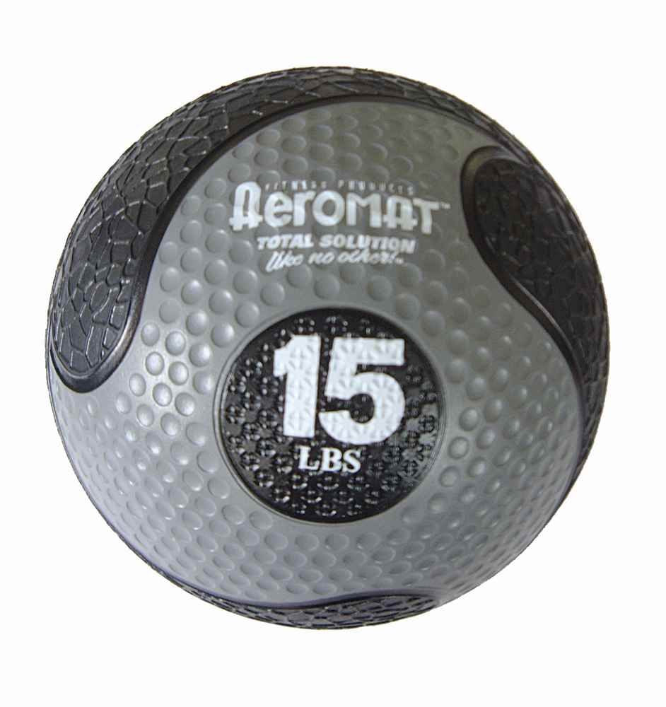 Deluxe Medicine Ball - 15 LB Black / Gray - 10 in diameter