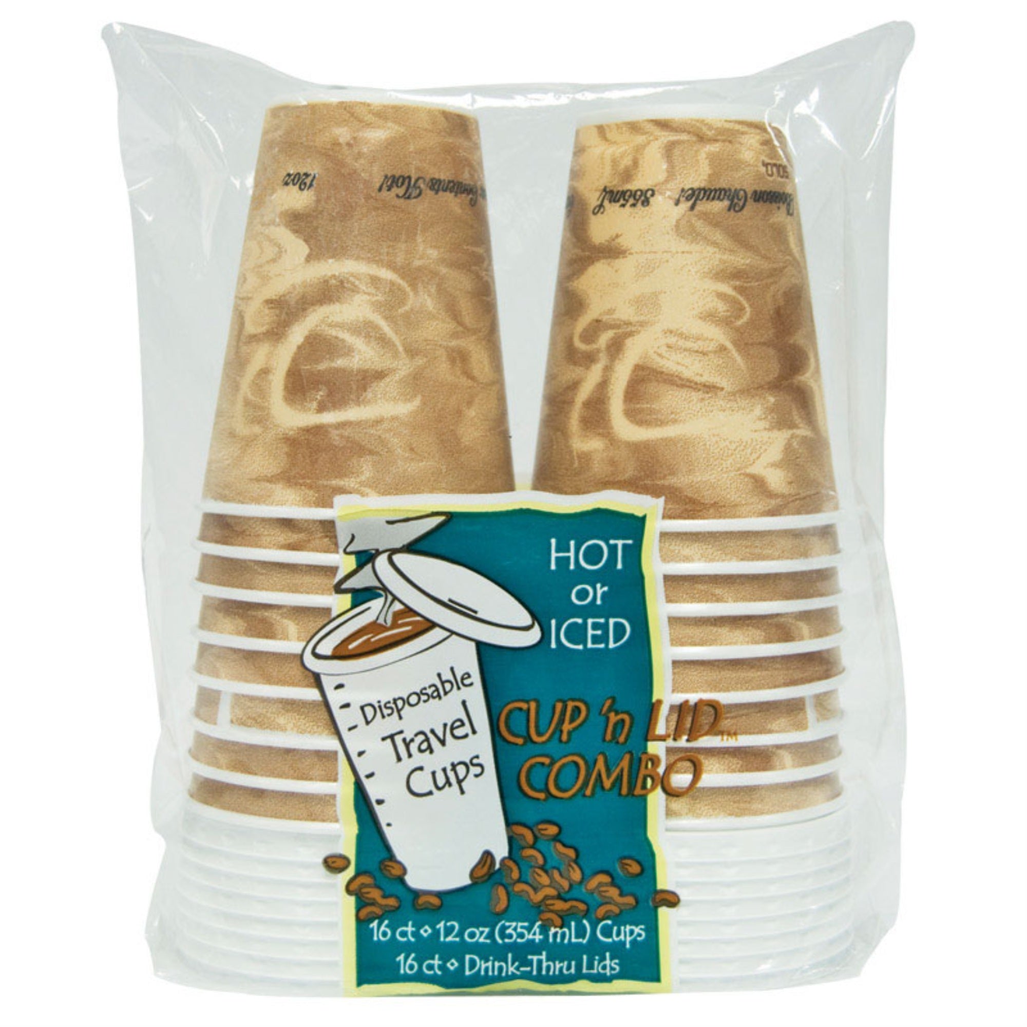 Cup And Lid Combo 12 Oz (Pack Of 12)