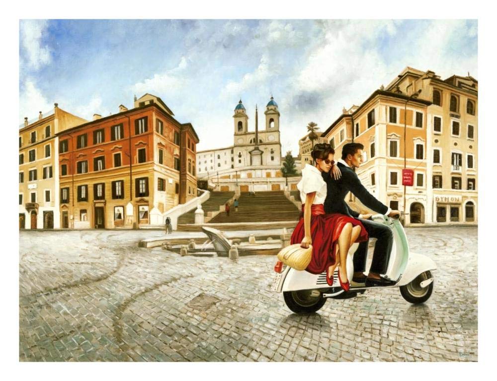 Lovers in Rome-Paper Art-26x20”