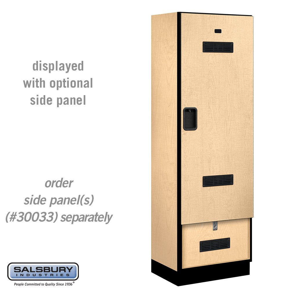 24 Wide Designer Wood Gear Locker - 6 Feet High - 18 Inches Deep - Maple