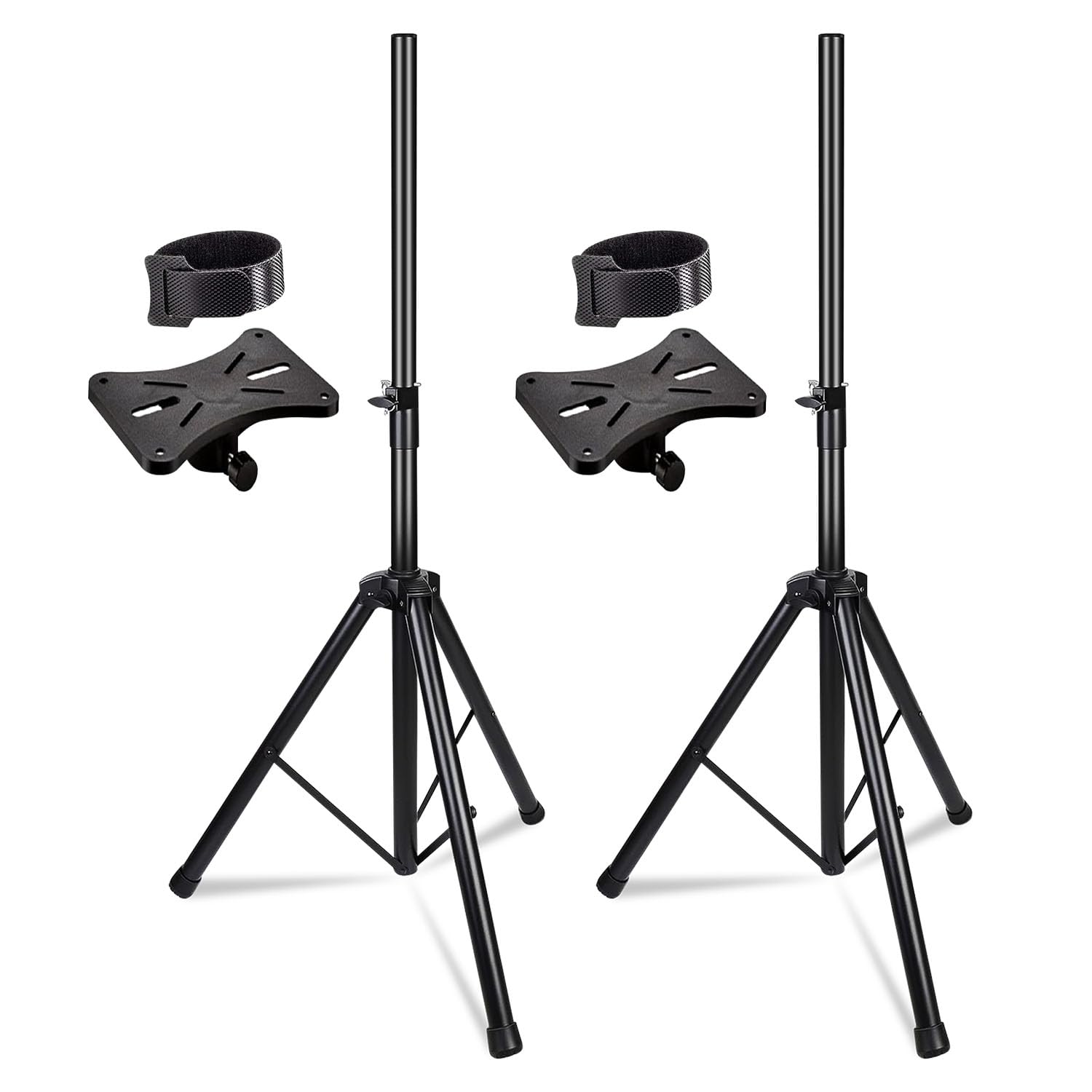 5 Core Speaker Stand Pair Tripod Floor Heavy Duty Adjustable Up To 72 Inch Dj Studio Monitor Stands Pole Mount - Ss Hd 2Pk Blk Wob