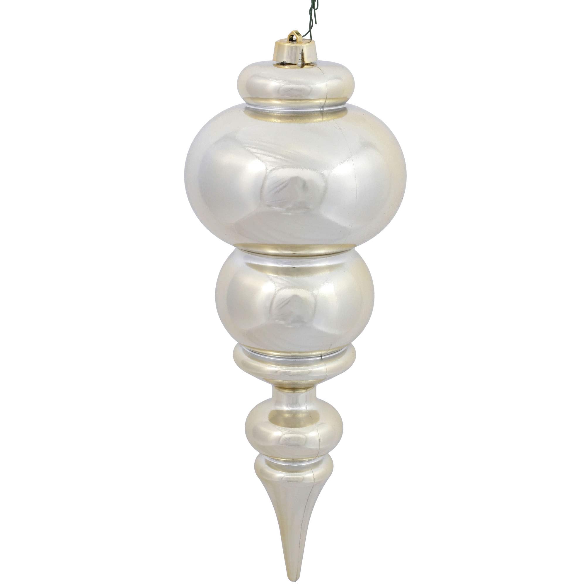 Casafoyer  14” Champagne Shiny Finial UV Drilled - N150638DSV - (Pack Of 2)