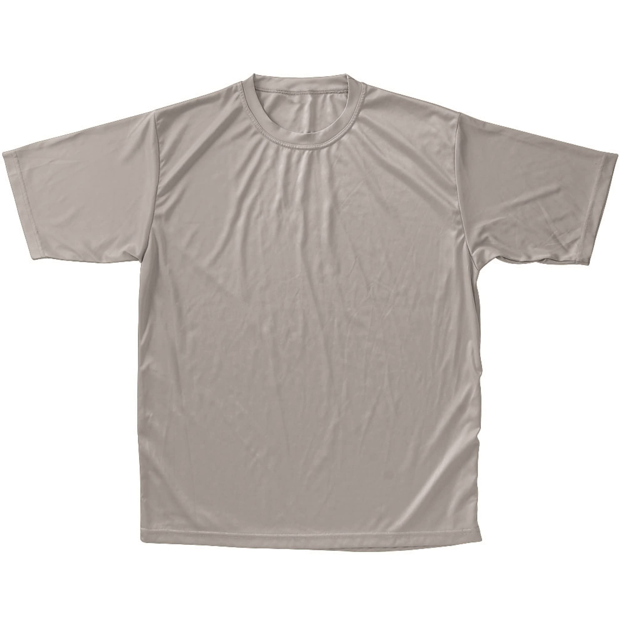 T-SHIRT, MOISTURE MANAGEMENT- ADULT-GREY-M