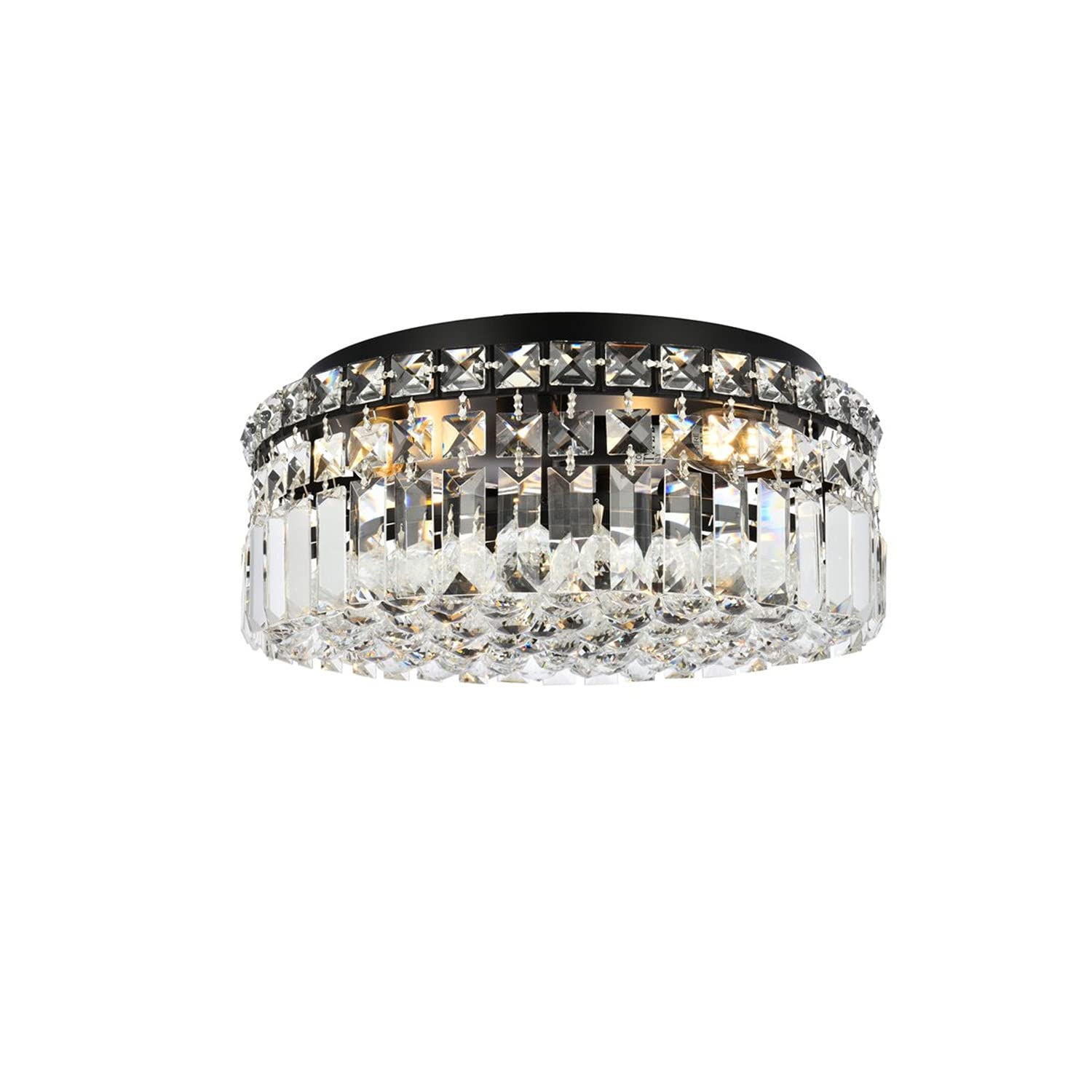 Maxime 16 inch black flush mount