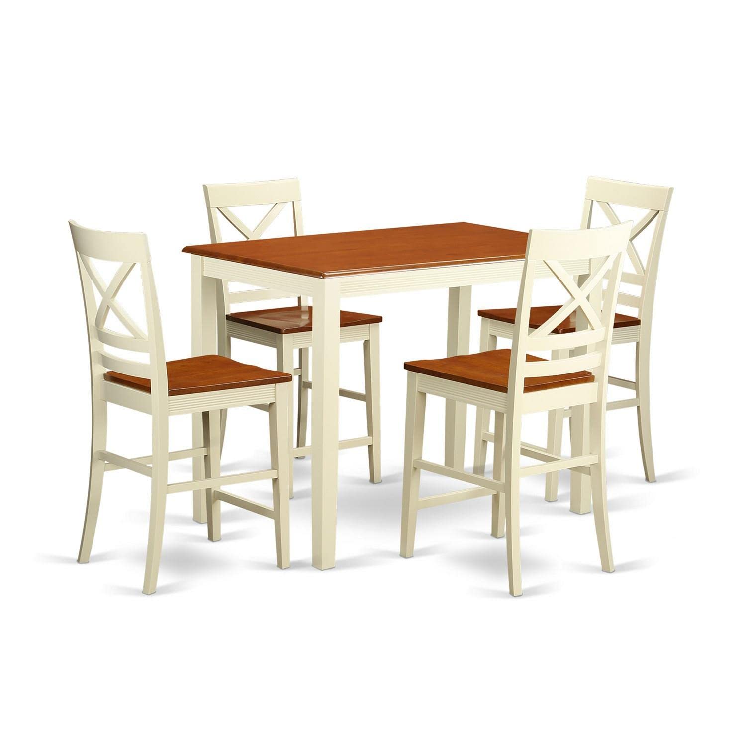 5  Pc  counter  height  Table  and  chair  set  -  high  Table  and  4  Kitchen  Chairs.