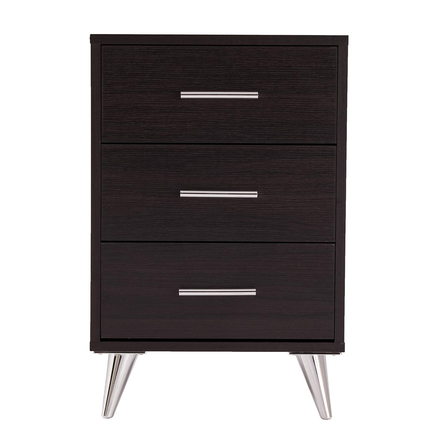 Sei Furniture Owen Modern Storage Nightstand, Black