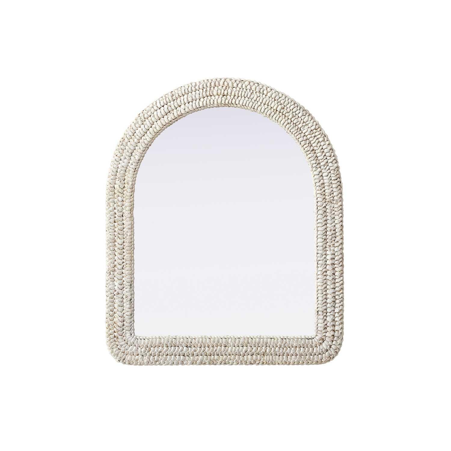 Arch Cornhusk Mirror 30x36 in Linen White