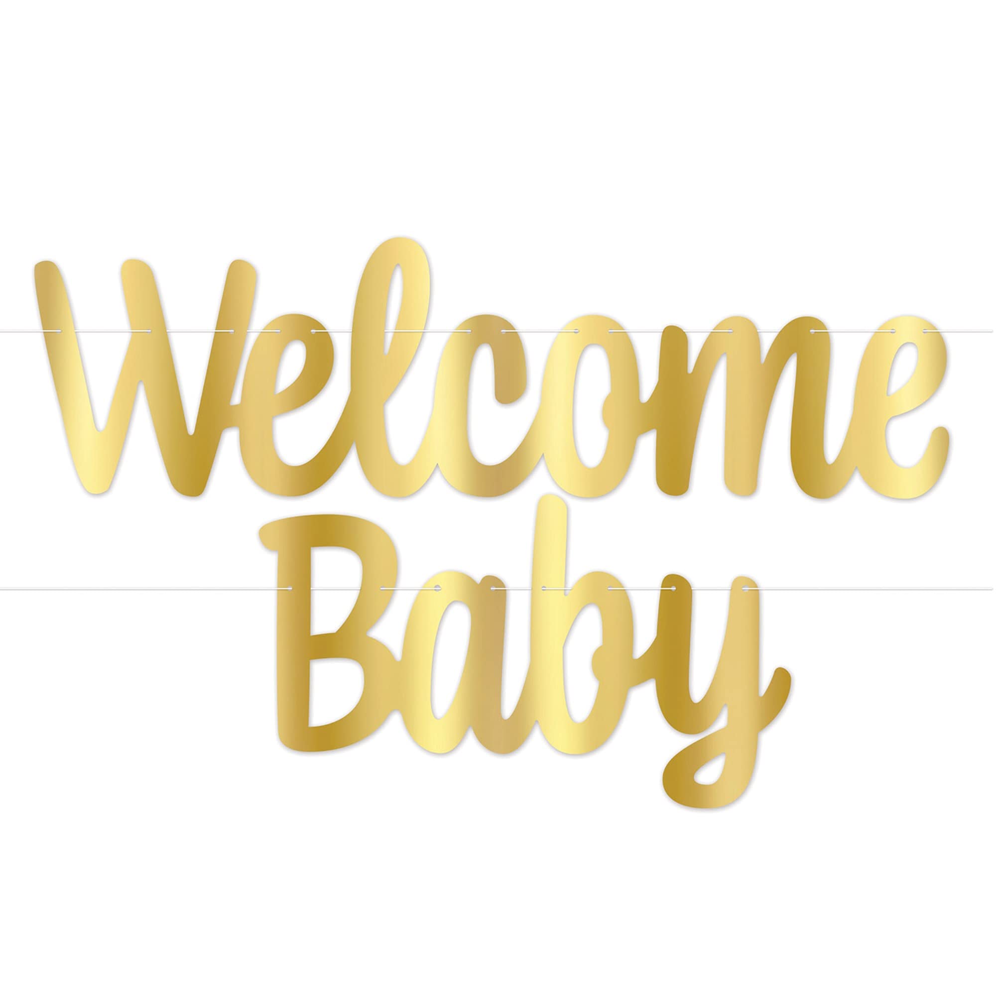Foil Welcome Baby Streamer