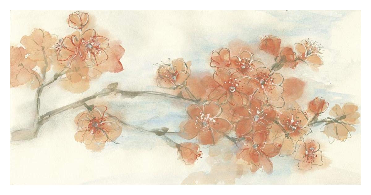 Peach Blossom I -Paper Art-38x20”
