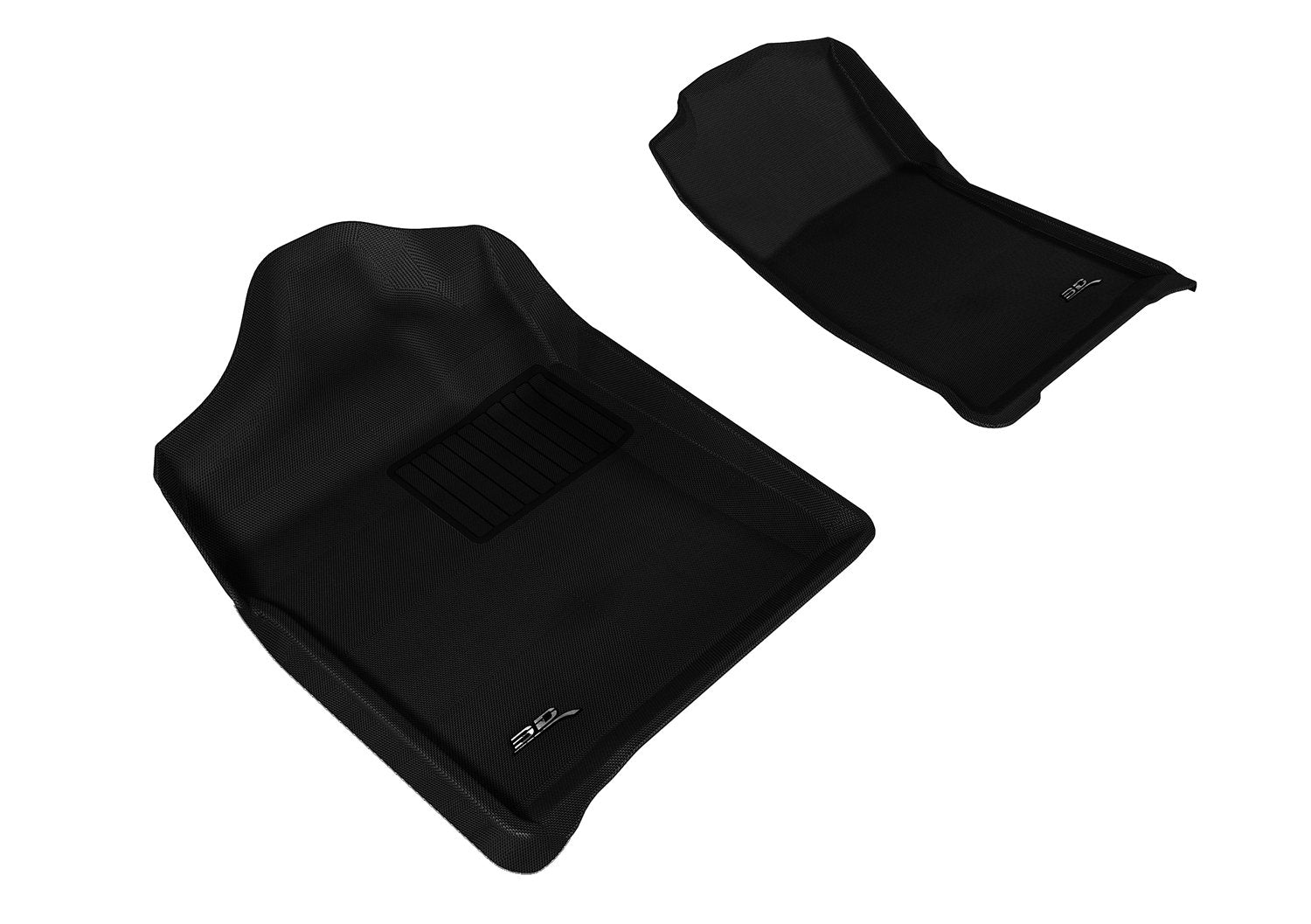 3D MAXpider CHEVROLET SILVERADO 1500 REGULAR CAB / GMC SIERRA 1500 REGULAR CAB 2007-2013 KAGU BLACK R1 BUCKET SEATS (2 PCS)