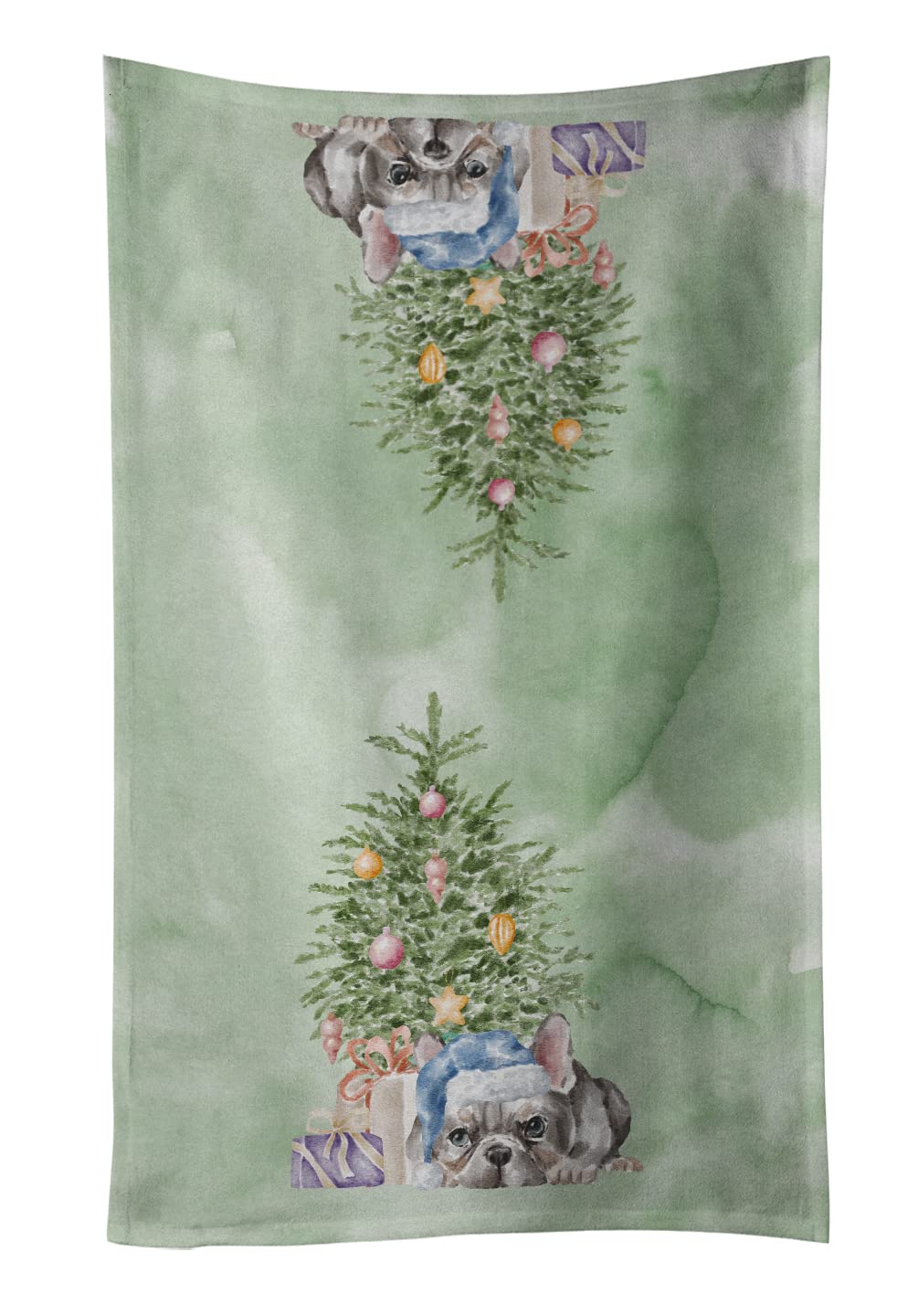 Carolines Treasures CK8184KTWL French Bulldog Black #1 and Tree Kitchen Towel Dish Cloths Guest Hand Towel Decorative Bathroom Towel for Face,Tea, Dishcloth, Kitchen and Bath
