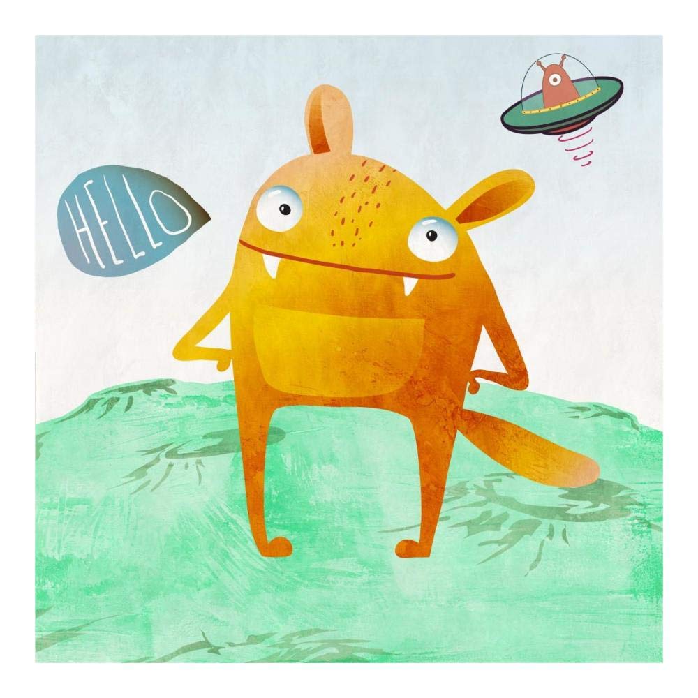 Alien Friend Number 4-Paper Art-20x20”