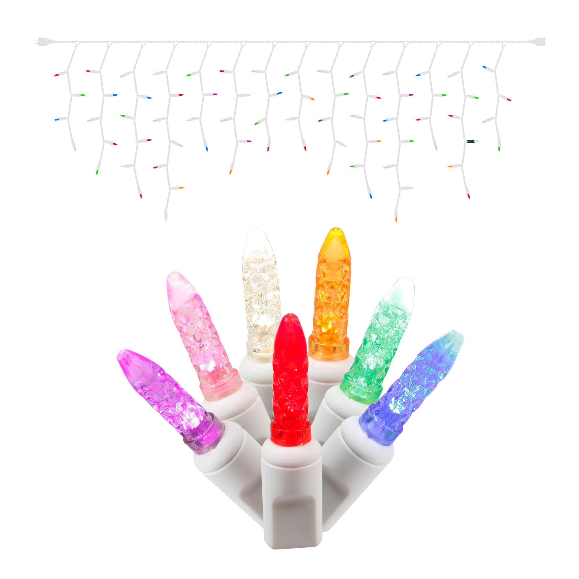 Casafoyer  70Lt LED Multi/WW M5 Icicle EC Set 9'L - X6W3100 - (Pack Of 2)