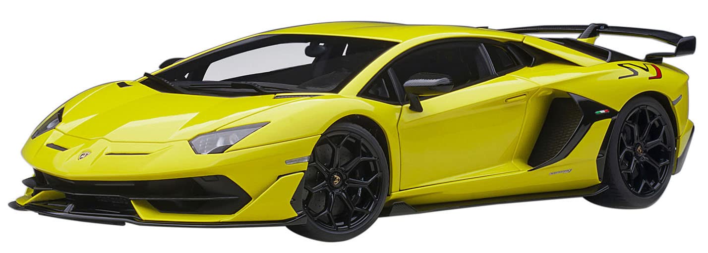 Lamborghini Aventador SVJ Giallo Tenerife / Pearl Yellow 1/18 Model Car by Autoart